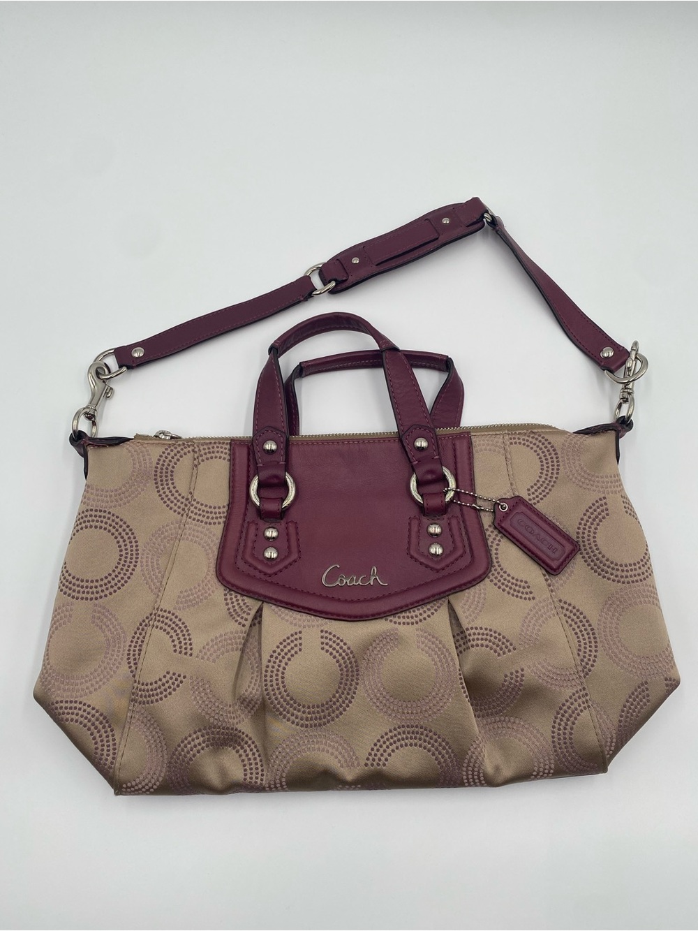 Coach Y2K Ashley Signature Dotted Satchel EUC